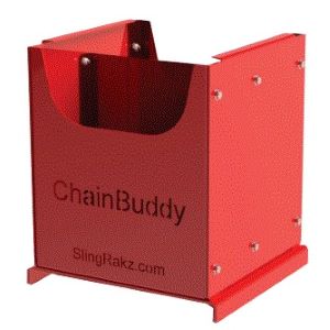 Red Lite storage bin with divider