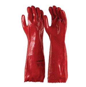 Red PVC Glove 45cm